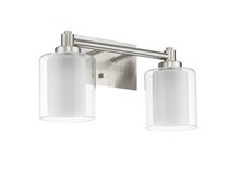  18761 - Sonora 2-Light Vanity - NK Clear & White Glass